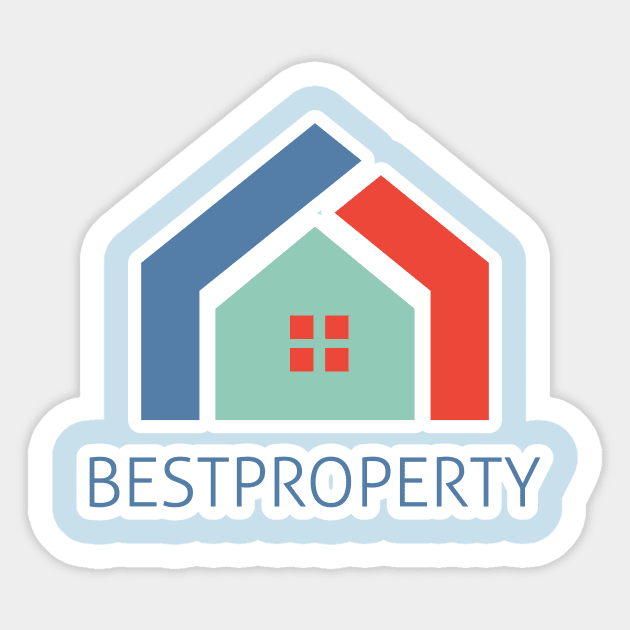 Creative Real Estate Sticker logo design. Property and Construction sticker logo design. Homes logo concept Real estate service and Growth house icon logo Sticker by AlviStudio